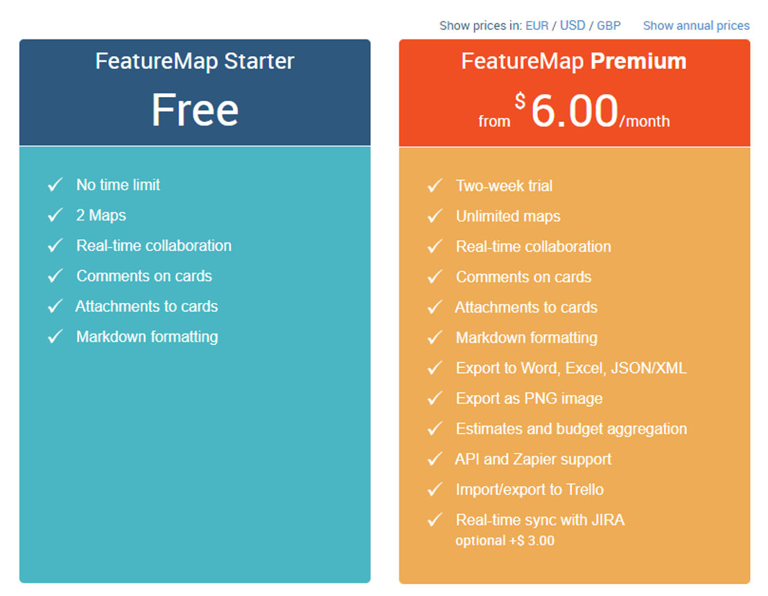 FeatureMap pricing