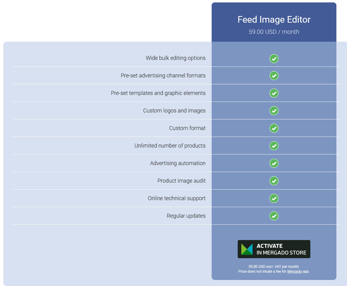 Feed Image Editor pricing