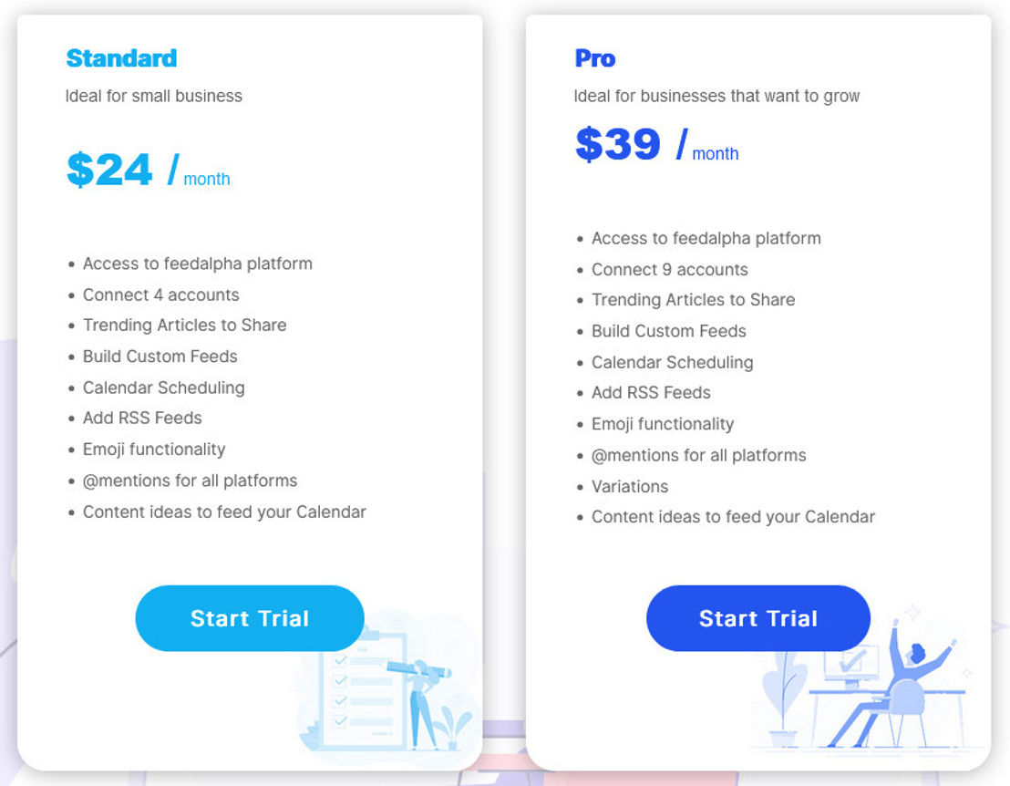 feedalpha pricing