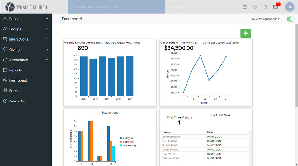 New Nav Dashboard