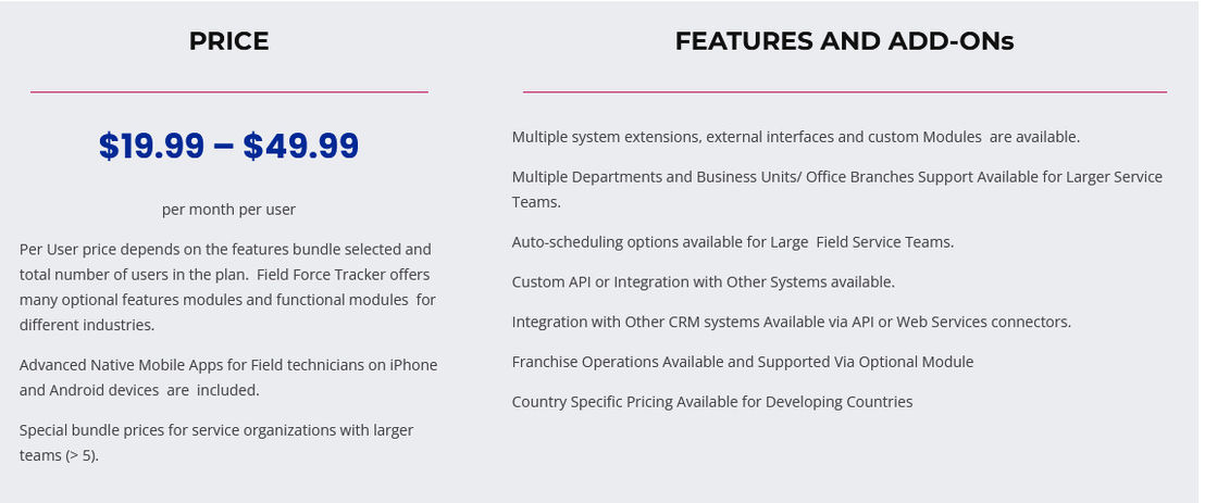 field-force-tracker pricing