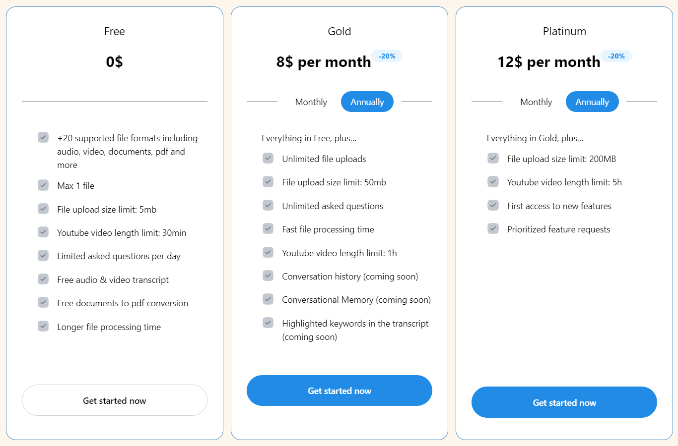 File ChatAI pricing