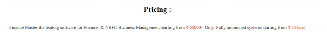 finance-master pricing