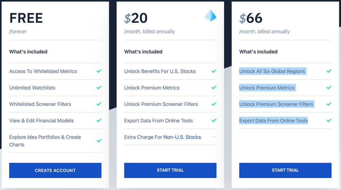 Finbox-platform pricing