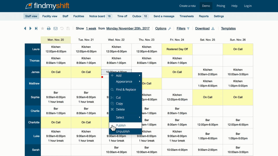 Publishing shifts