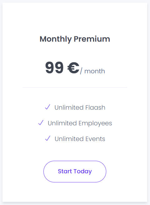 Flaash.me pricing