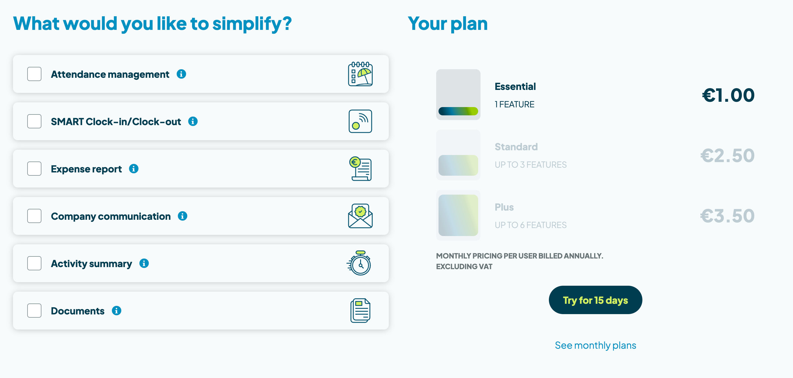 Fluida pricing