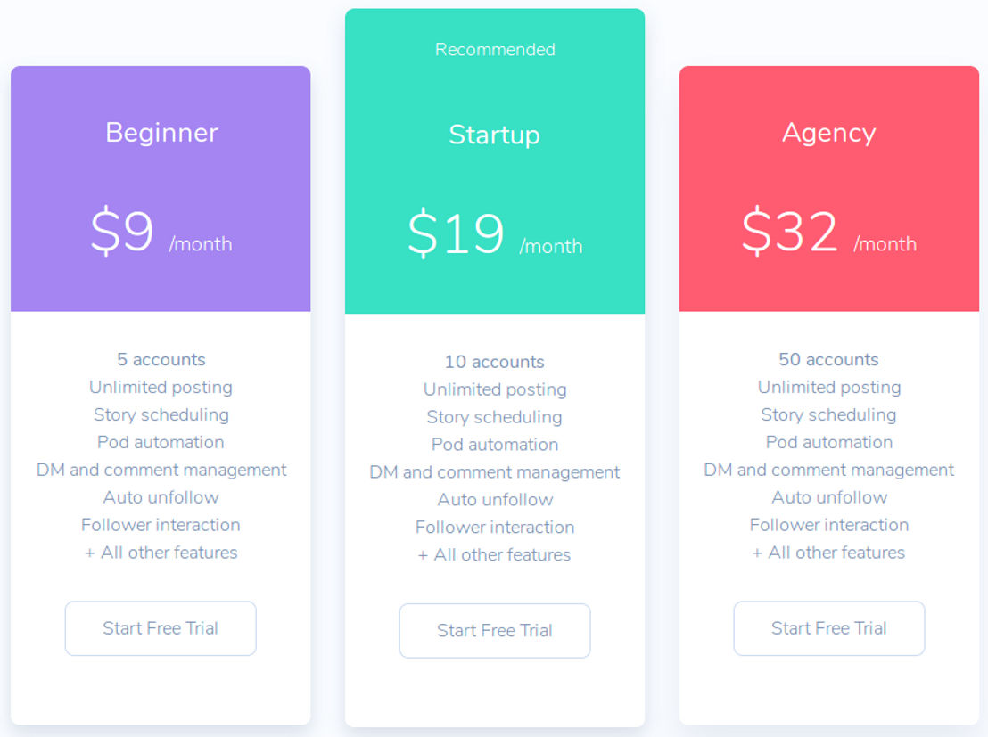 FollowPlanner pricing