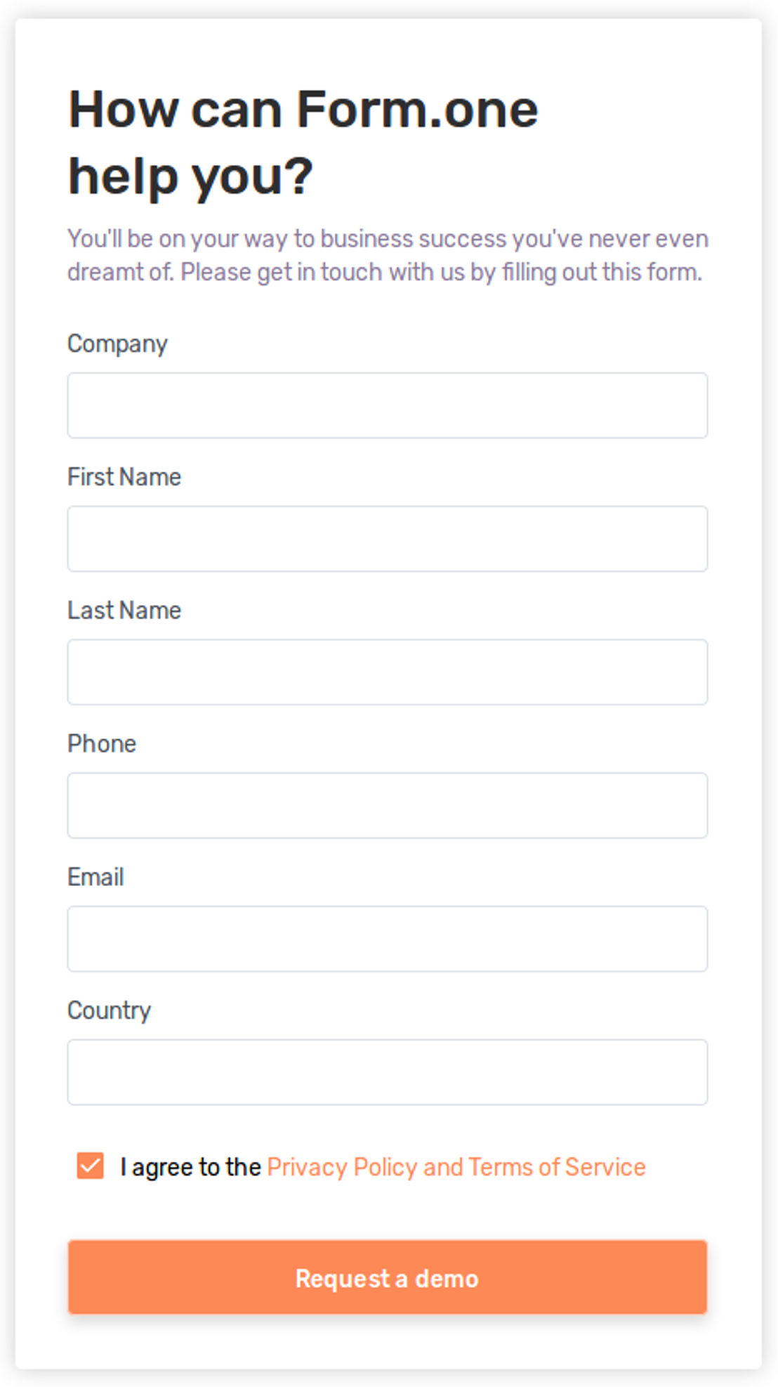 Form.one pricing