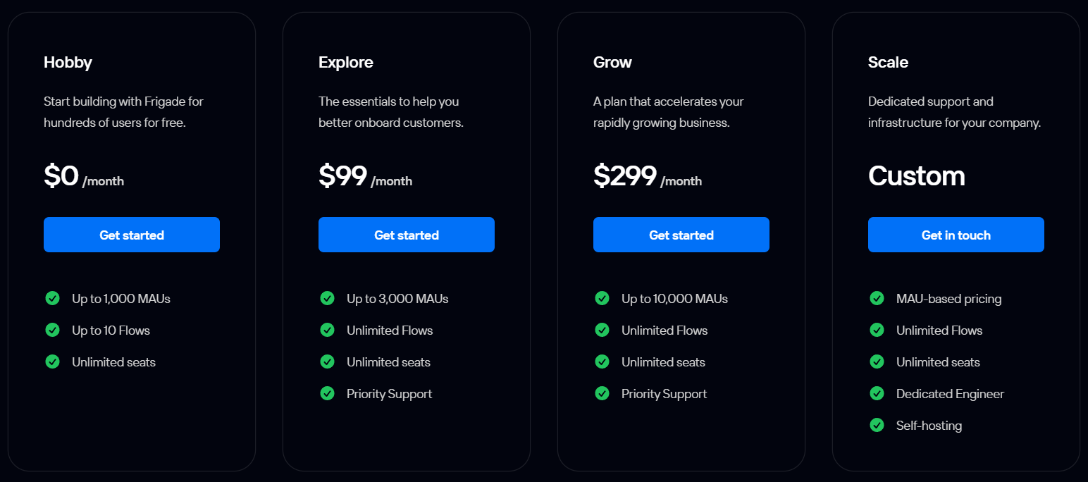 Frigade pricing