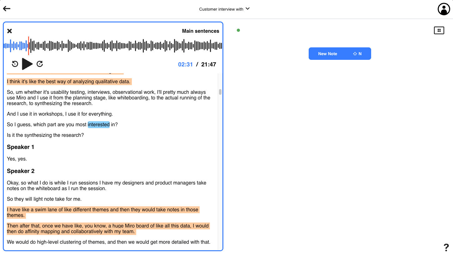 Key sentence detection-thumb