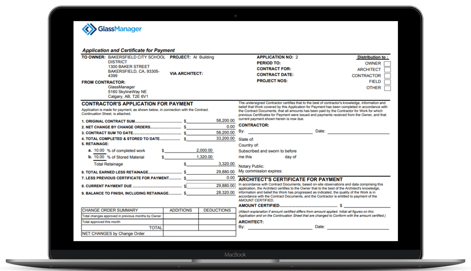 AIA Style Billing screenshot