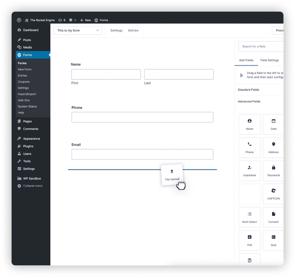 Drag and Drop Form Builder screenshot