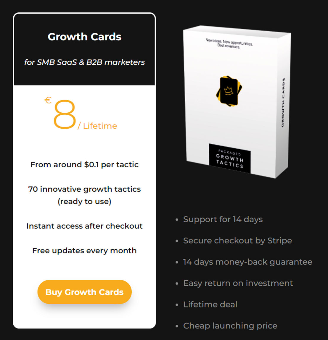 Growth Cards pricing