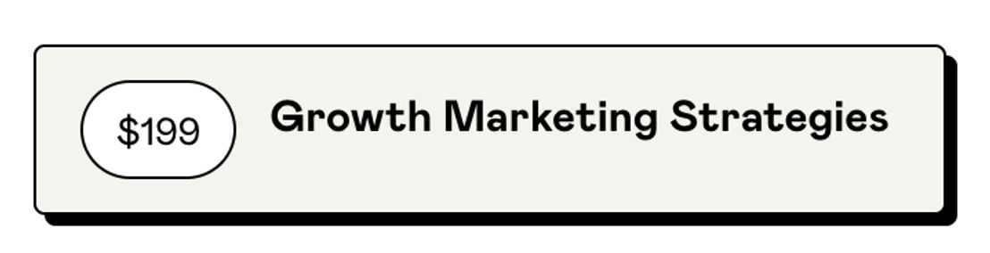 Growth Marketing Strategy Database pricing