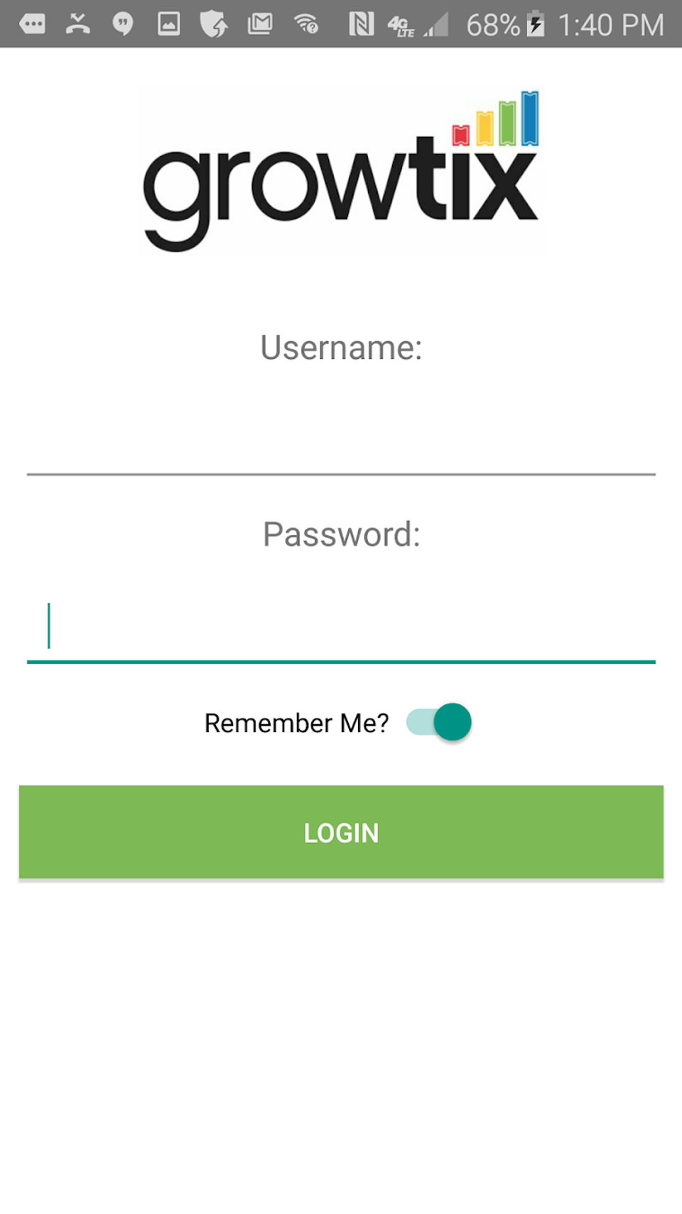 App Login Screen