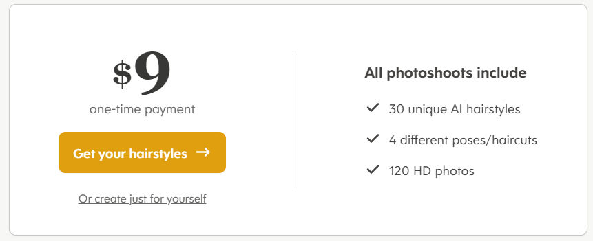 HairstyleAI pricing