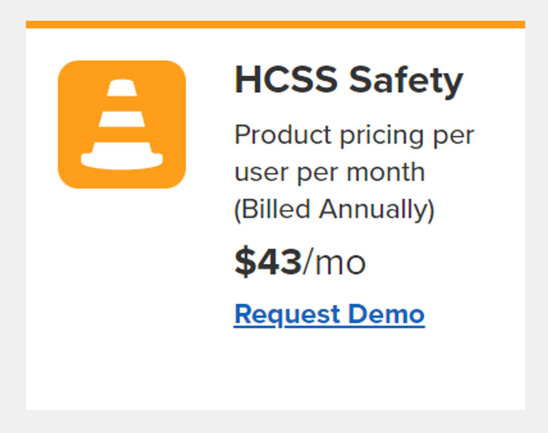 HCSS Safety pricing