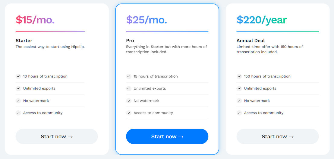 Hipclip pricing