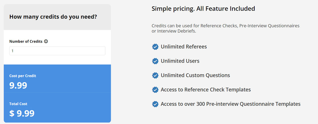 hiringcue pricing