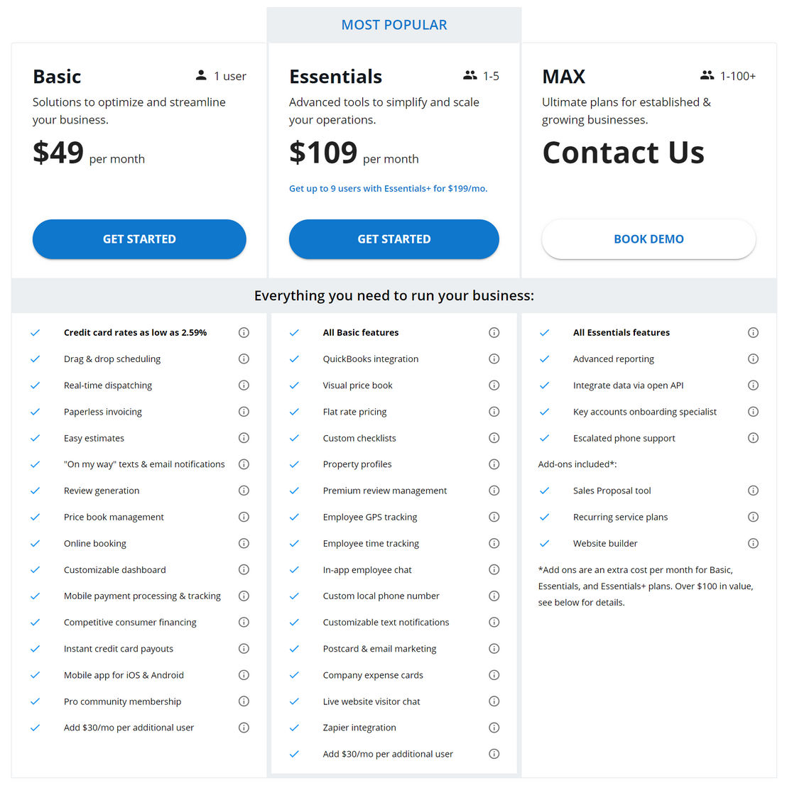 Housecall Pro pricing