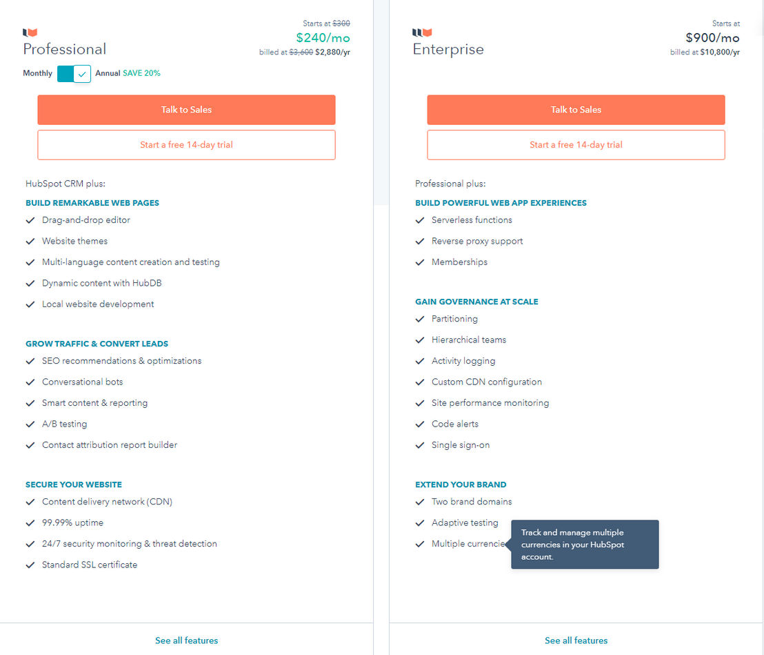 hubspot-cms pricing