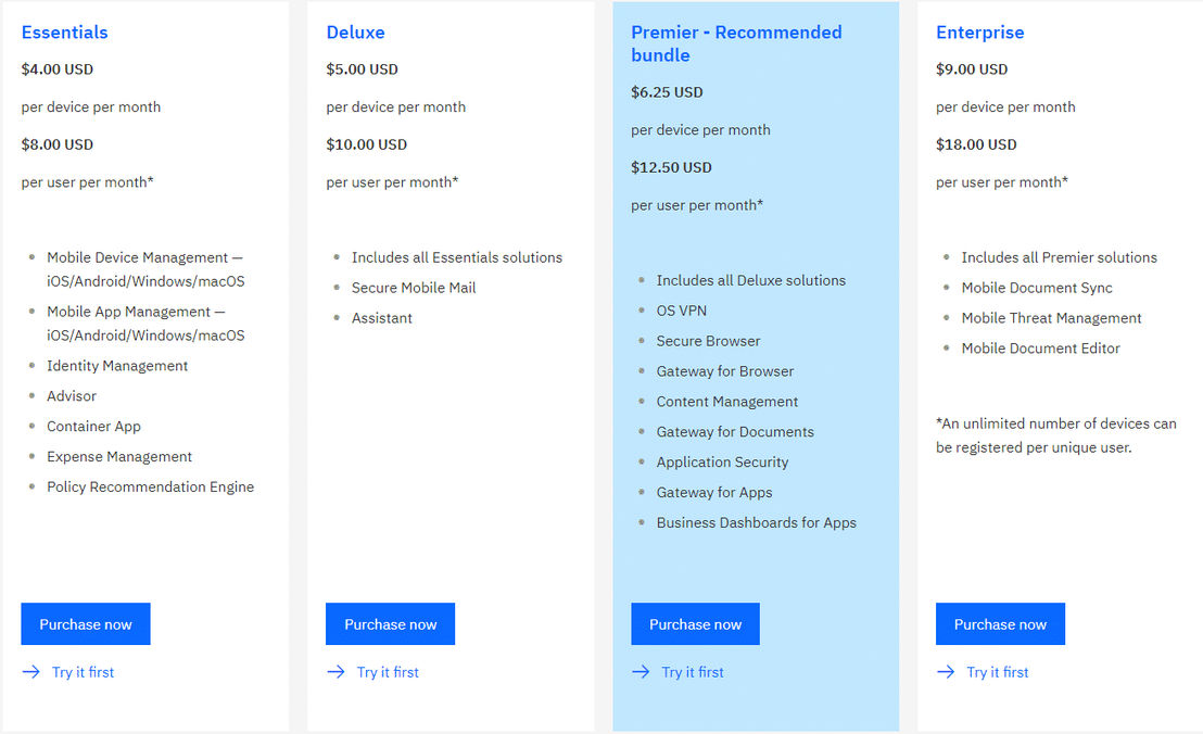 ibm-maas360 pricing