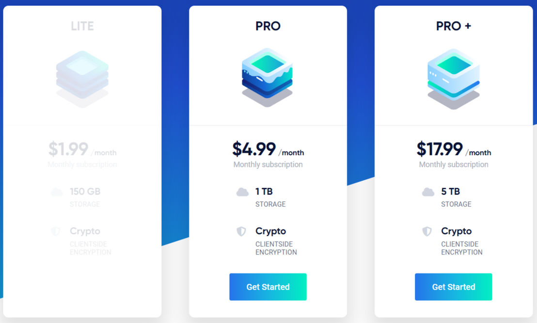 Icedrive pricing