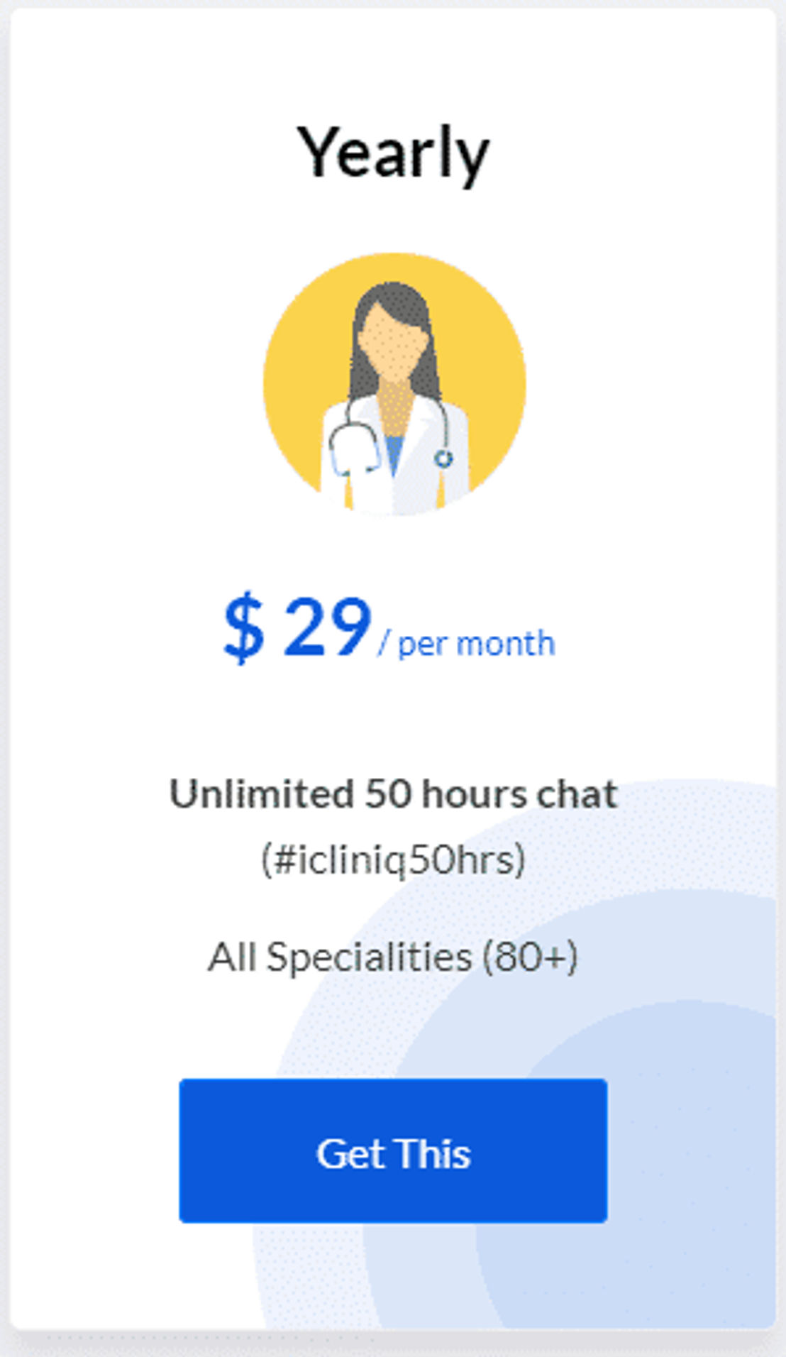 iCliniq pricing