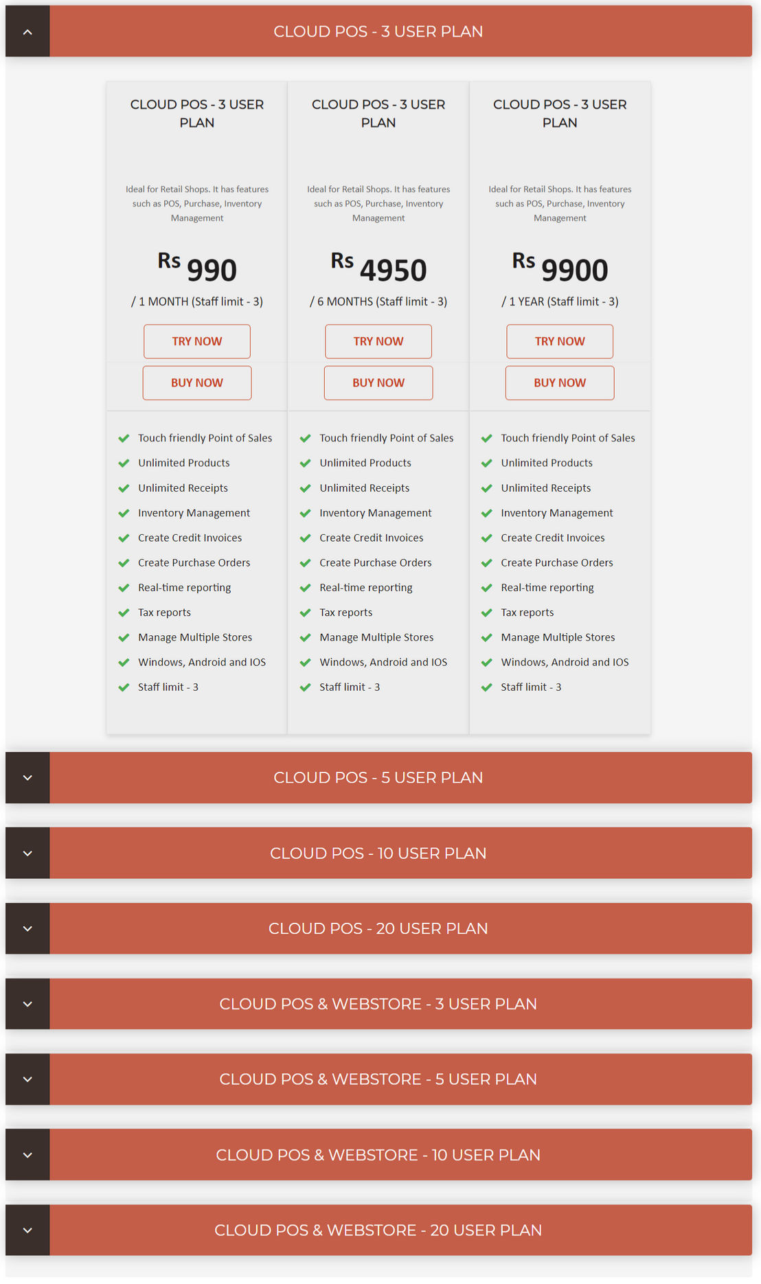 IDZlink Cloud POS pricing