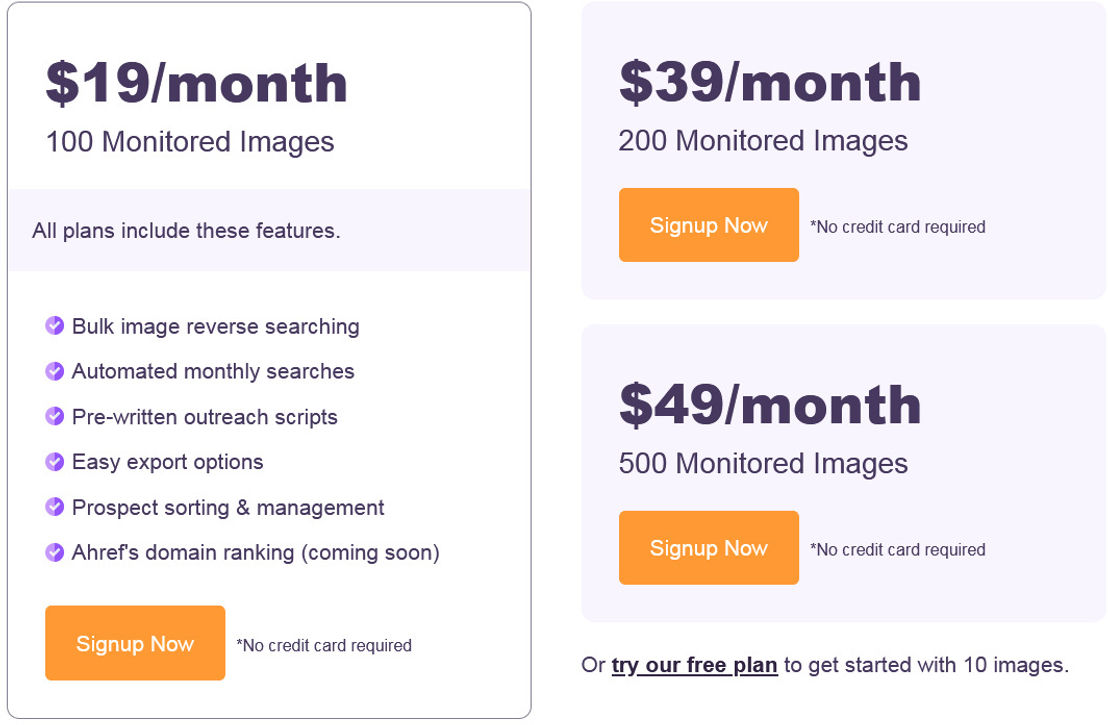 image-prospector pricing