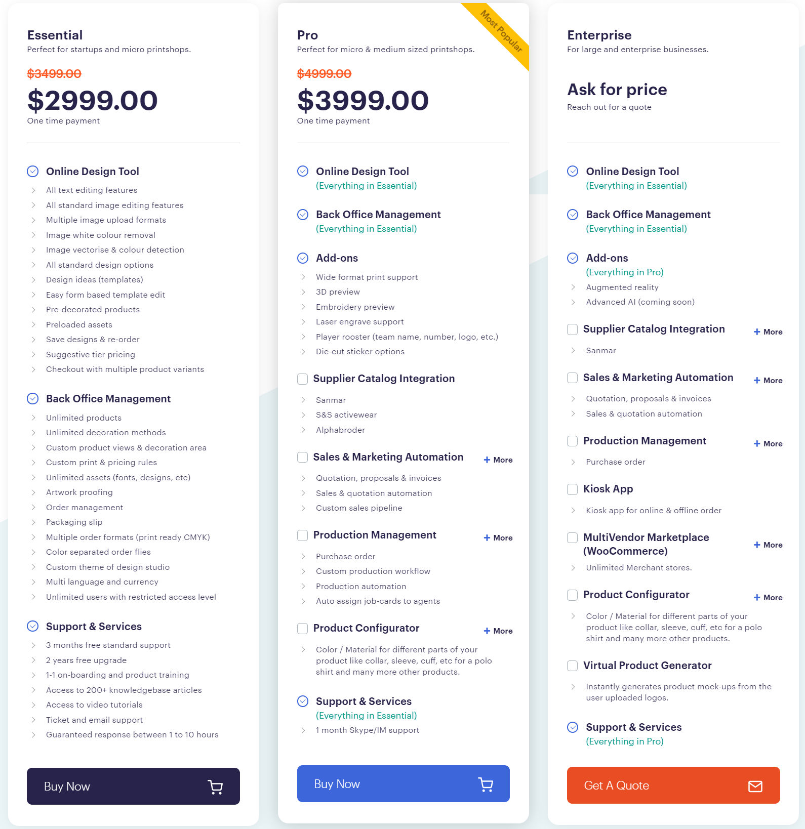 ImprintNext pricing