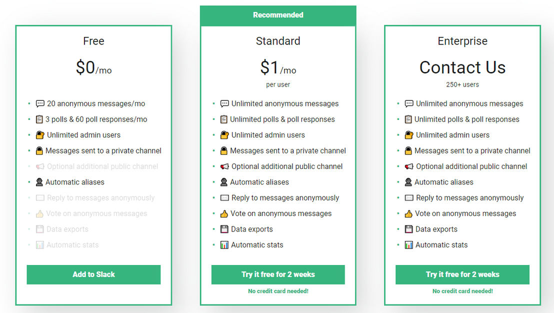 incognito-for-slack pricing