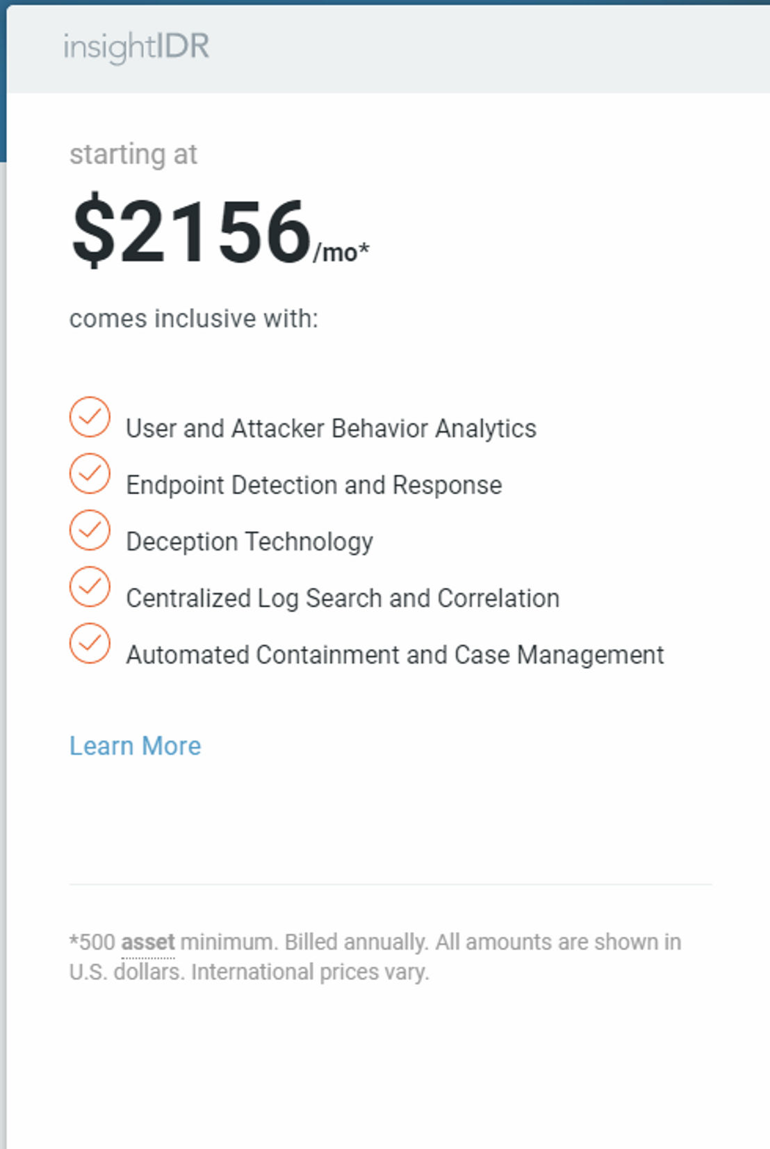 insightidr pricing