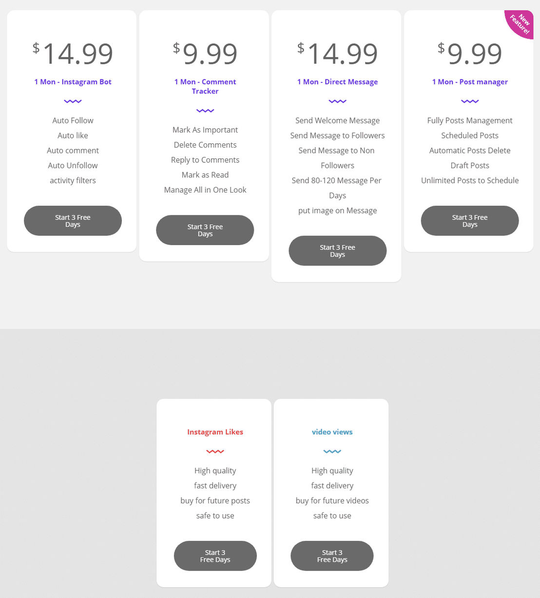 Instazood pricing