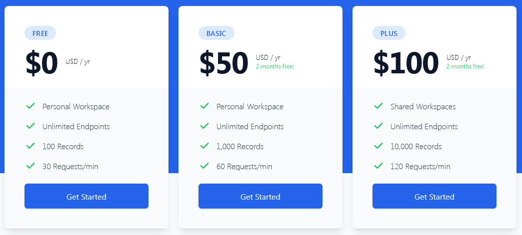 InterimAPI pricing