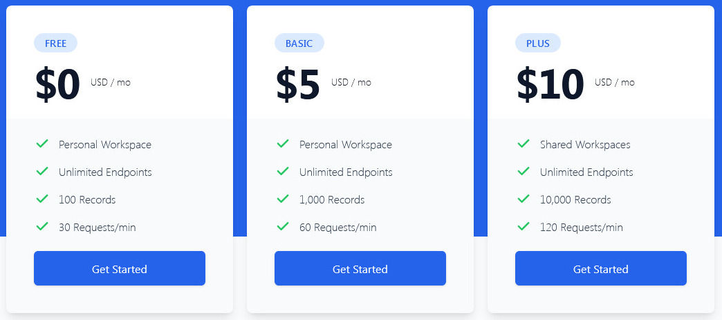 InterimAPI pricing