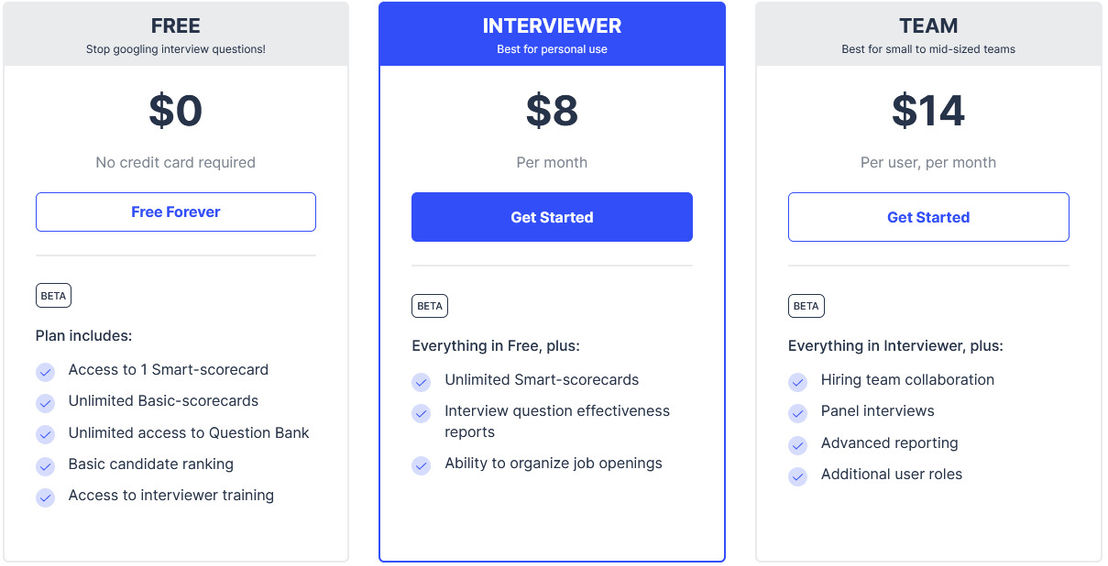 InterviewIA pricing