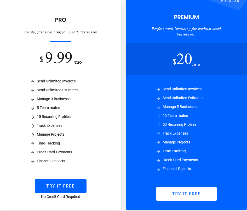 invoice-quickly pricing