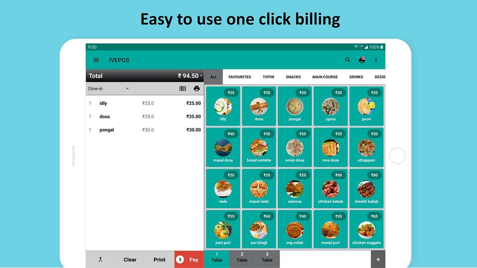 IVEPOS : One-Click Billing screenshot