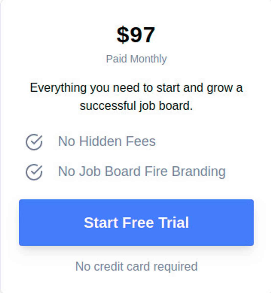 Job Board Fire pricing