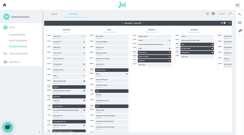 On Site Schedule