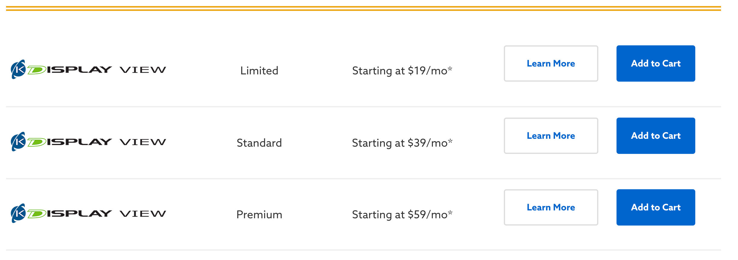 k-display-view pricing