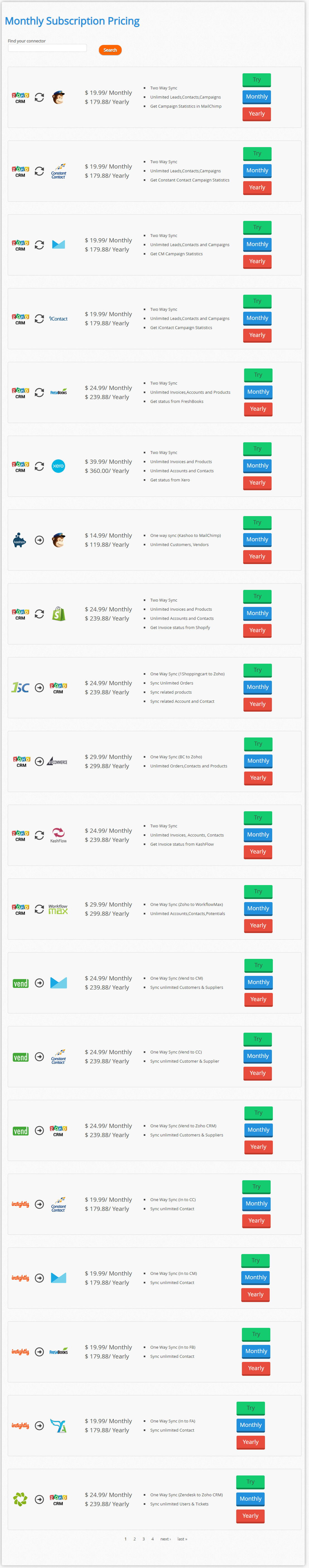 KloudConnectors pricing