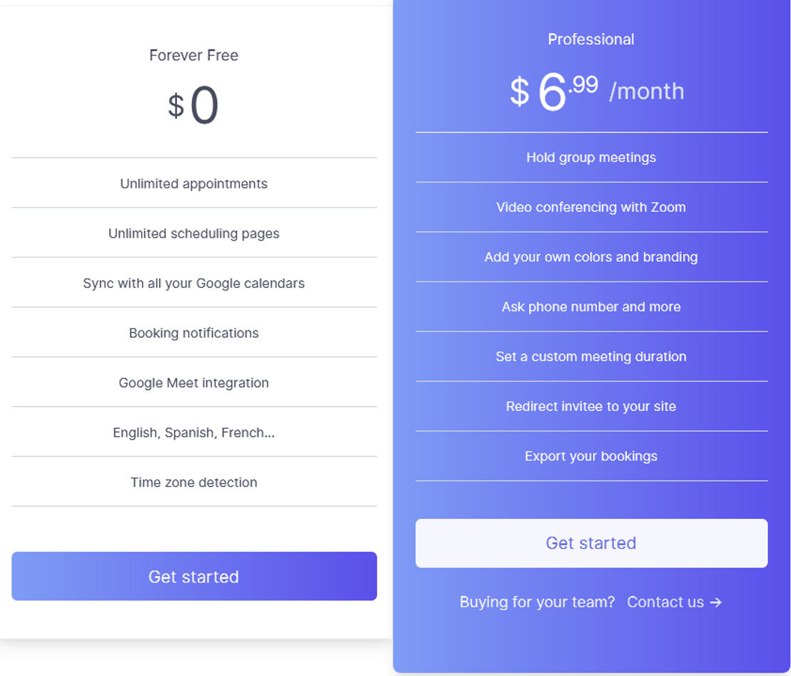 Koalendar pricing