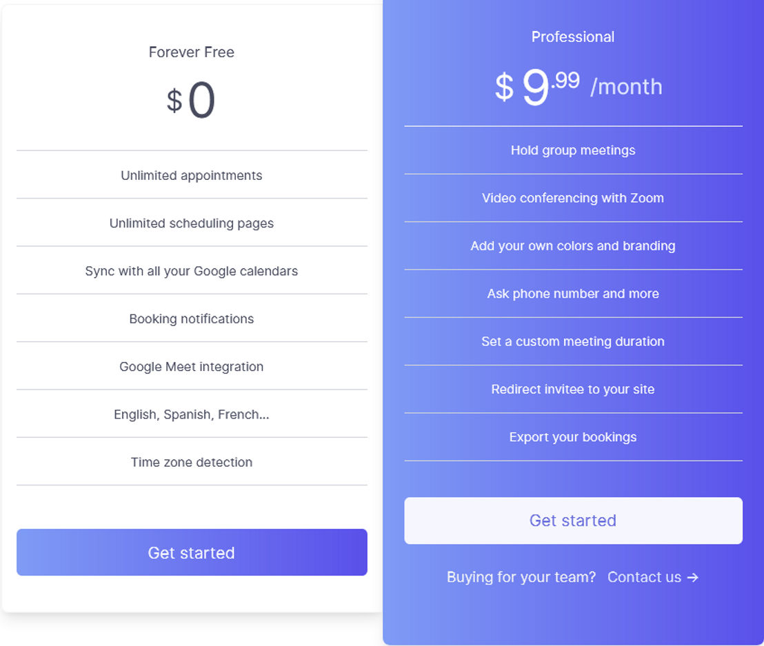 Koalendar pricing