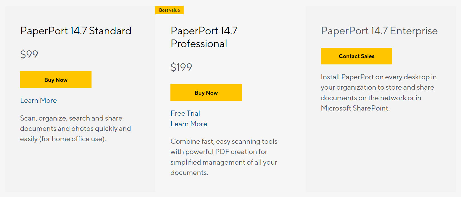 kofax-paperport pricing