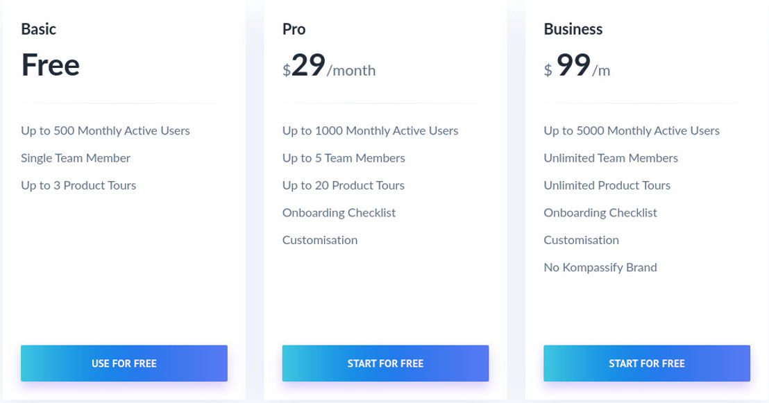 Kompassify pricing