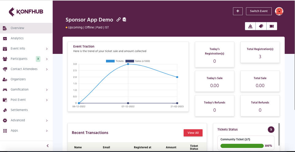 Sponser App Demo