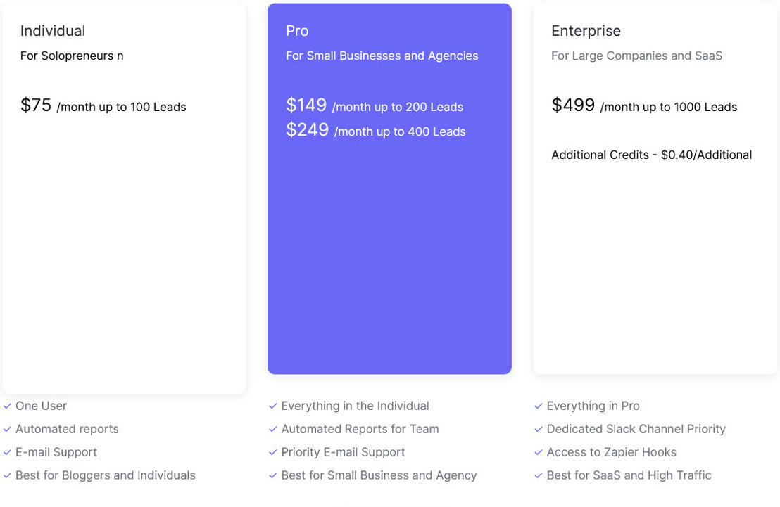 leadmagic pricing